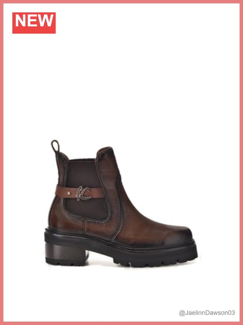 Genuine Deer Leather Ankle Booties Block Heel Pull-On
